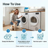 FurMe Washing Machine Cleaner Max Tablets, 48 Pack Pet Hair Dander Odor Buildup