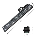 Blazer 20” LED Spot/Flood Beam Light Bar Kit with Remote - Double Row Light Bar