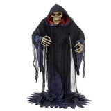 Animated Rise Up Reaper Halloween Animatronic, 5-Ft to 6.8-Ft Motion Activated Decoration