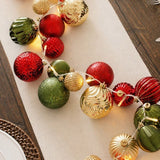 CG Hunter 6-Foot Pre-Lit Ornament Garland with 36 Warm White LED Lights
