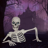 62" Giant Ground Breaking Skeleton with LCD Moving Eyes, Motion Sensor