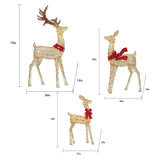 Member’s Mark 3-Piece Animated Pre-Lit Twisted Foil Deer Family with 315 LED Lights
