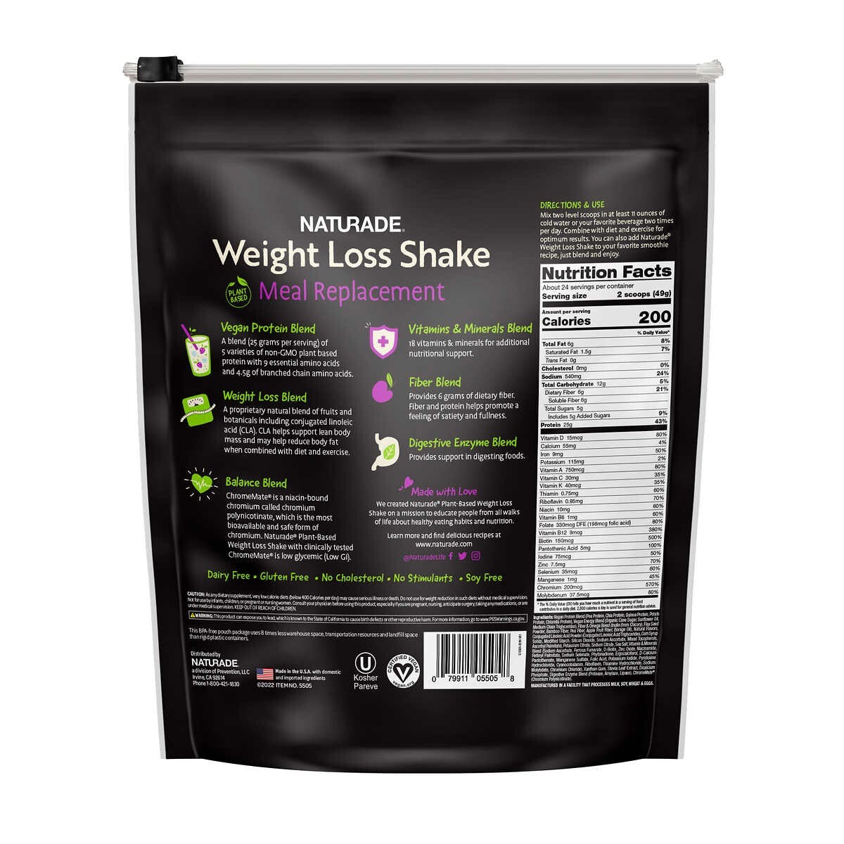 Naturade Plant-Based Weight Loss High Protein Shake, 41.5 oz – AiHomeCamera