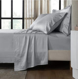 Slumber Chill 6-Piece Cooling Sheet Set – Tencel Lyocell & Cotton Blend, Gray 300 Thread Count