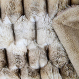 Life Comfort Contour Faux Fur Throw, 60x70 Reversible Soft Cozy Textured Blanket