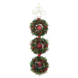 Member’s Mark 3-Wreath 18" Pre-Lit Christmas Door Hanger with 60 LED Lights & Timer