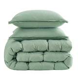 Casual Living Zuri Mega Puff 3-Piece Comforter Set, Reversible Pintuck Bedding Set