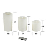 Member’s Mark Flameless Moving-Flame LED Wax Candle Set with Remote & Timer, Set of 3