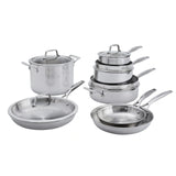 Henckels Legacy Tri-Ply Clad 12 Piece Stainless Steel Cookware Set, All Stovetop