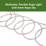 Mainstays 150-Light 24 ft Solar Warm & Multicolor Outdoor Rope Lights