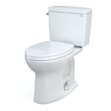 TOTO Drake Transitional Elongated 1.28 GPF Universal Height Tornado Flush Toilet, 2 pack