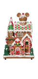 Disney Illuminated Musical Christmas Village with Building & Lit Tree, 13-Piece Set