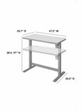 Tresanti Geller 47.3" Electric Standing Desk, Adjustable Height Glass Top Computer Desk