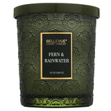 Bellevue 12 oz. Luxury Embossed Glass Candle, 4-pack Soy Blend Fragranced Wax