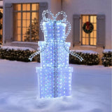 Member’s Mark 6' Pre-Lit Stacked Crystal Iced Gift Boxes with 326 Color-Changing LED Lights
