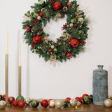 CG Hunter 6-Foot Pre-Lit Ornament Garland with 36 Warm White LED Lights