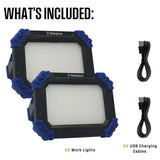 Westinghouse 2000 lm Rechargeable LED Work Lights & Power Bank, 2-Pack