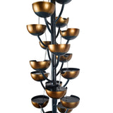 GHP Group 65" Bond Bloomington Cascading Cup Fountain, 31 Cascading Cups Creat Waterfall