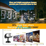 Christmas Snowflake Projector LED Moving Snowfall Laser Light Party Strobe Lamp