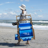 Tommy Bahama Hi-Boy 4-Position Beach Chair with Adjustable Headrest, Cup Holder and Storage Pocket