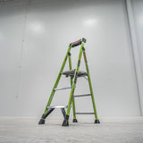 Little Giant MightyLite 5 ft Fiberglass Stepladder – 300 lb Type IA Platform Ladder
