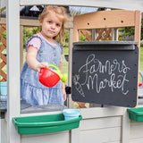 KidKraft Garden & Grow Outdoor Wooden Greenhouse Playhouse with Kitchen, Planter