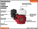 Yard Force Gas Pressure Washer, 3200 PSI, 2.5 GPM, Honda GX200 196cc Engine