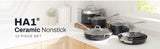 All-Clad 12-Pc Ceramic Nonstick Cookware Set HA1 ProStack Hard-Anodized Aluminum