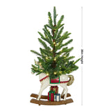 Member’s Mark 36" Pre-Lit Rocking Horse Nostalgic Christmas Topiary with 50 Lights