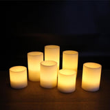 Member’s 7-Piece Mark Flameless LED Wax Candle Set with Remote, Timer & Batteries