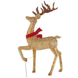 3-Piece 76"/66"/48" Gold Deer Family with 764 LED Twinkle Lights, Plug-In