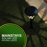 Mainstays Solar Lattice Pathway Lighting Set, 6 Count LED Light with Glass Lens