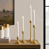 VCNY Home LED Taper Candles with Metal Holders Set of 8, Remote Flameless Candle