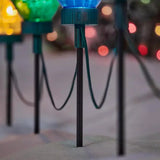Home Accents Holiday Giant C7 LED Christmas Pathway Lights, 5-Pack 20" Multicolor Stakes