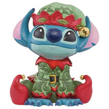 14.75" Disney Traditions Stitch Elf Christmas Statue with Real Jingle Bells
