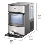 Brio 740i Nugget Ice Maker, 44 lbs. Daily Countertop Pebble Ice Machine with Self-Cleaning System