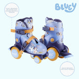 Bluey Unisex Kids Trainer Skates - Size 9-12, 3-wheel Recreational Roller Skates