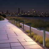 Mainstays Solar Modern Edge LED Pathway Lights, 6-Pack, 15 lm Warm White 15.75"H