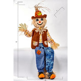 Worth Imports 60" Life-Size Sitting Scarecrow with Poseable Arms and Legs