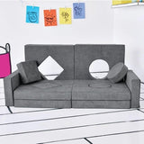 Yourigami Kids Convertible Play Fort Modular Foam Cushions