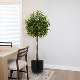 CGH 6' Faux Laurel Tree with Planter – Realistic Look, Hassle-Free Maintenance