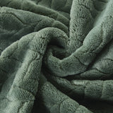 Monte & Jardin Jacquard Velvet Throw, 60" × 70", Braided Pattern 500 GSM Blanket
