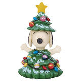 15" Jim Shore Peanuts Snoopy Christmas Tree Lighted Statue LED 6Hr Timer Resin