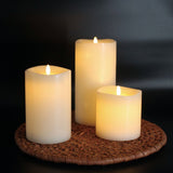 Member’s Mark Flameless Moving-Flame LED Wax Candle Set with Remote & Timer, Set of 3