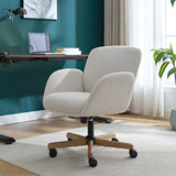 Henredon Murphy Fabric Office Chair, Cream Boucle, Adjustable Height