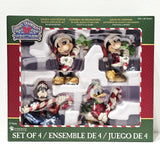 Jim Shore Disney Traditions Mickey and Friends Christmas Ornaments, Set of 4
