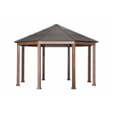 Sunjoy 15' x 15’ Daybreak Octagon Gazebo, Aluminum Roof & Steel Frame Gazebo