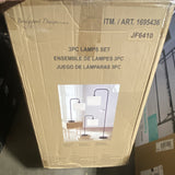 Bridgeport Designs Fremont 3-Piece Lamp Set - LED Floor and Table Lamps