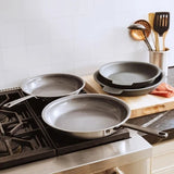 Made In CeramiClad 4-Piece Ceramic Non-Stick Frying Pan Set – 5-Ply Stainless Steel Pan