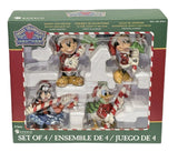 Jim Shore Disney Traditions Mickey and Friends Christmas Ornaments, Set of 4